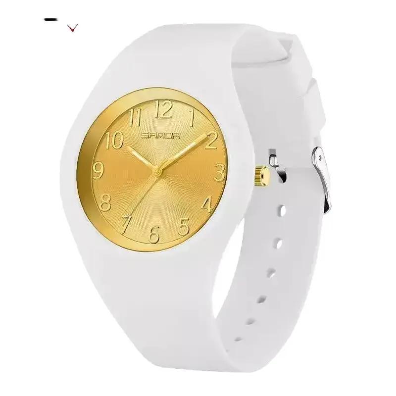 Watch Simple Luxury Quartz Silicone Strap Round Dial Exclusive by Adornity