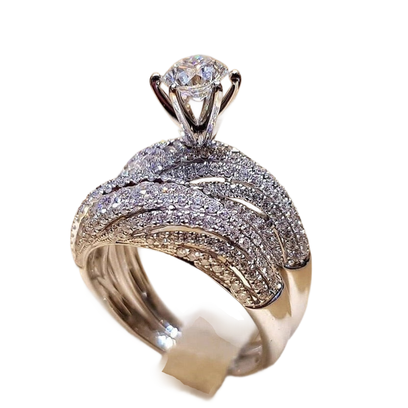 Chic Geometric Zinc Alloy Wedding Ring Set
 
 Enhance your special day with our trendy, geometric wedding ring set that exudes elegance and sophistication. Crafted from high-quality zinc alloy, this set featGlam DuchessGlam DuchessChic Geometric Zinc Alloy Wedding Ring Set