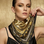Silk Plaid Scarf – Timeless 70x70 Wrap by Adornity
