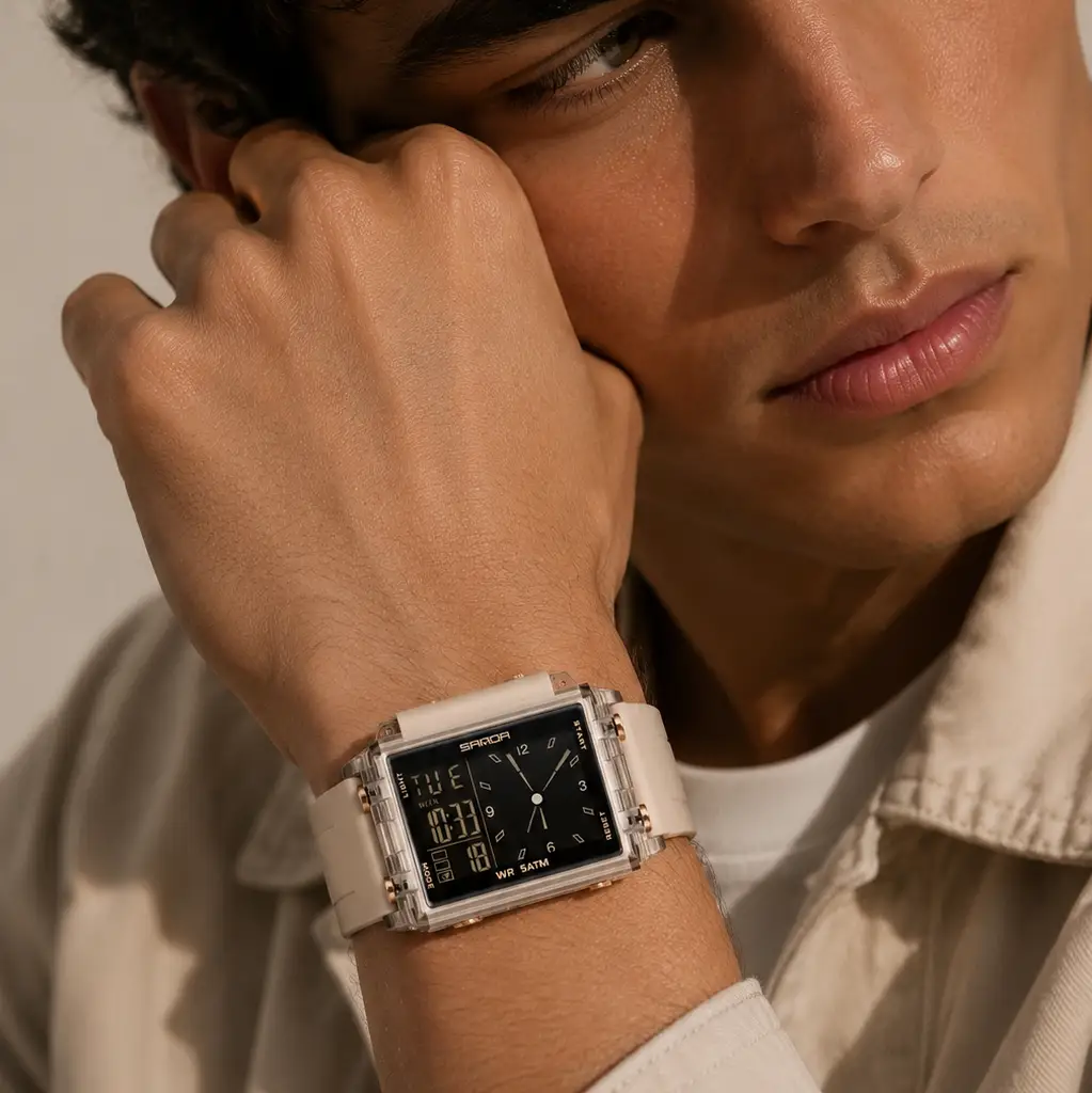 Digital Watch Square Dial Luxe Edition Limited Collection by Adornity