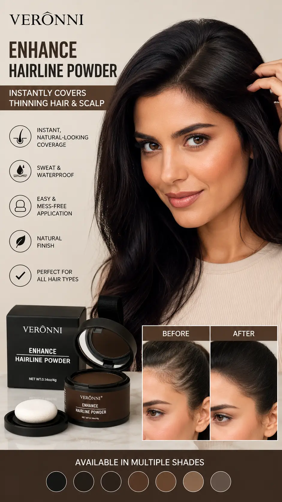 Hair Line Powder 14 Color Collection Exclusive Luxe by Adornity