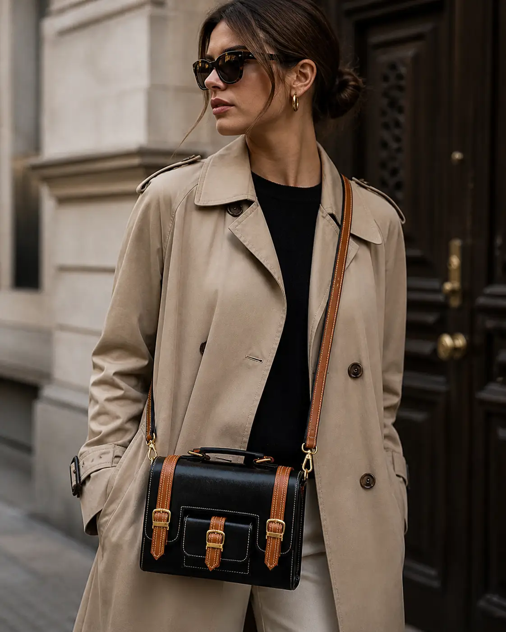 Vegan Leather Satchel Crossbody Bag Limited Edition by navichi
