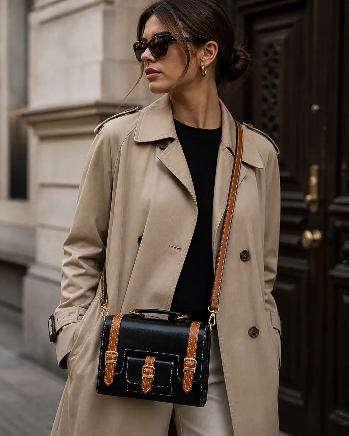 Vegan Leather Satchel Crossbody Bag Limited Edition by navichi