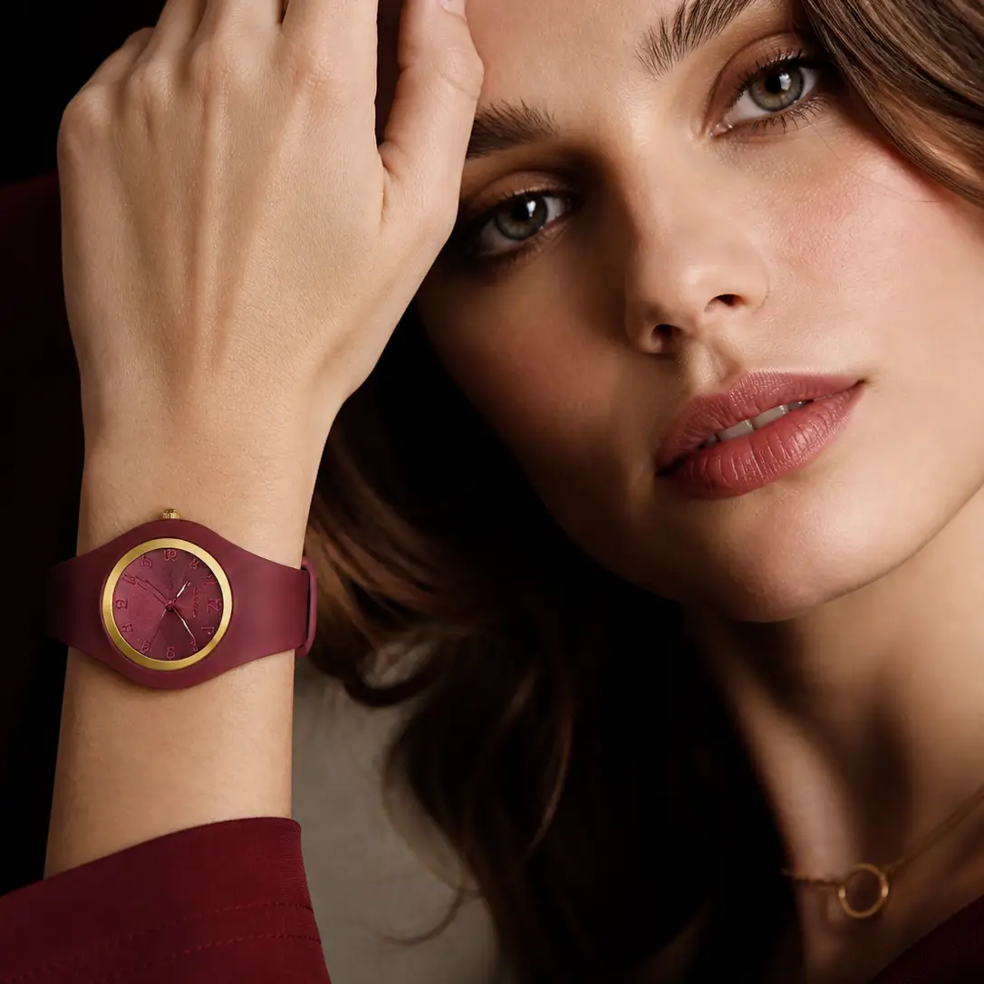 Watch Simple Luxury Quartz Silicone Strap Round Dial Exclusive by Adornity