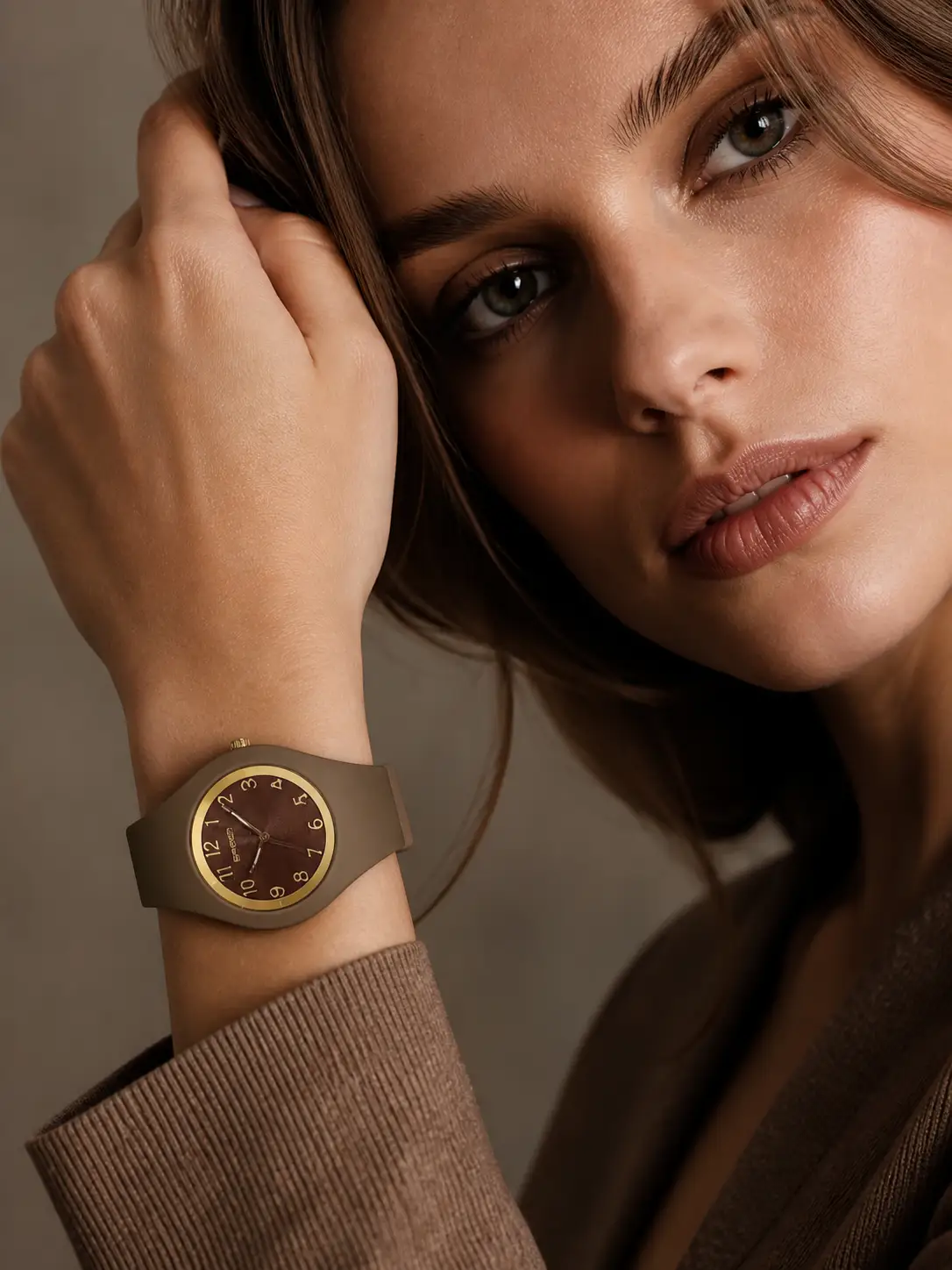 Watch Simple Luxury Quartz Silicone Strap Round Dial Exclusive by Adornity
