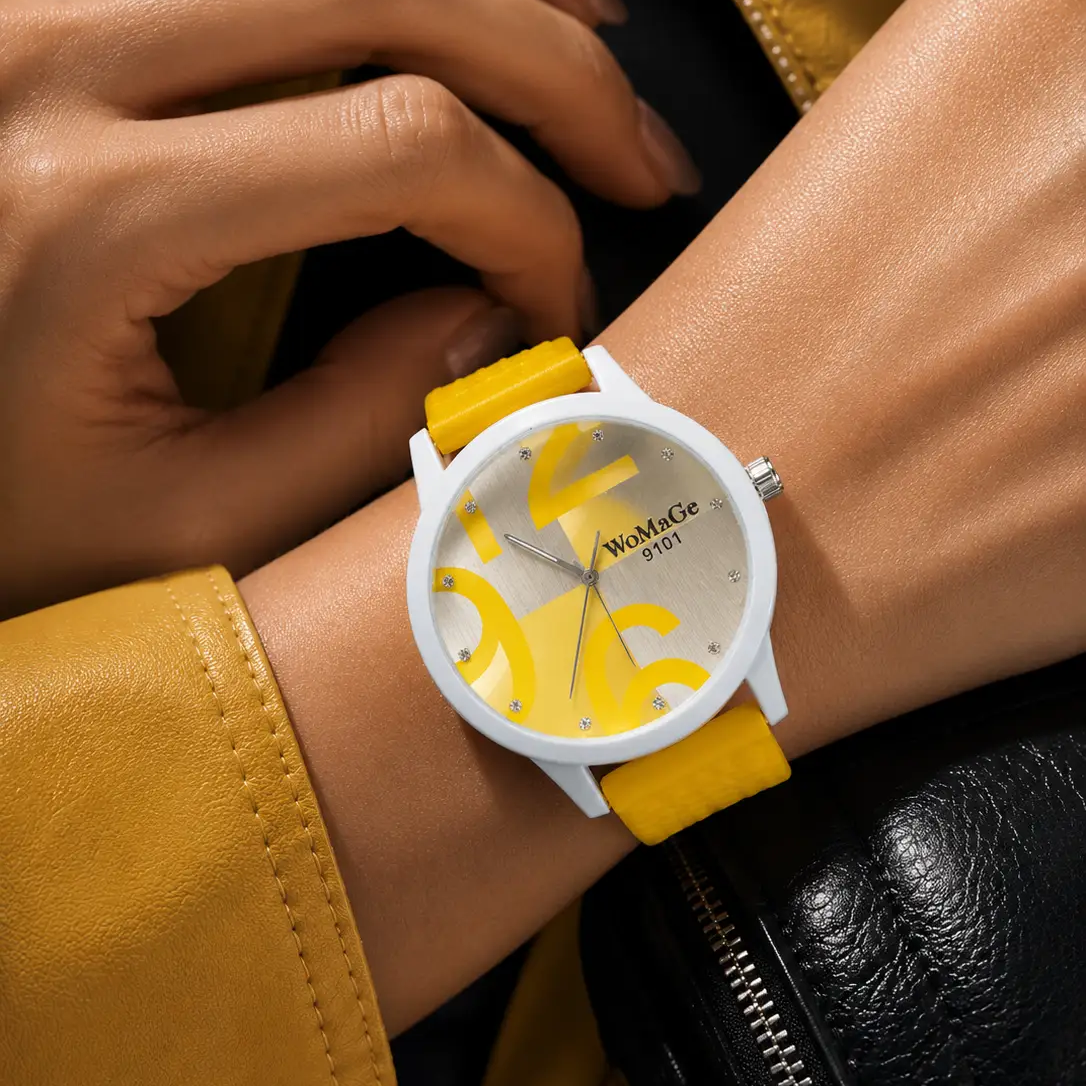 Watch Leather Collection Green Dial Elite Edition Quartz by Adornity