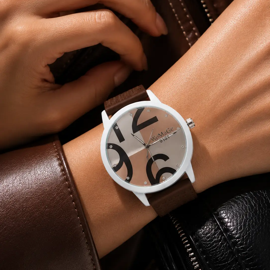 Watch Leather Collection Green Dial Elite Edition Quartz by Adornity