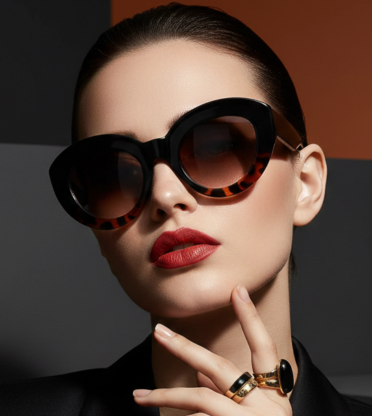 Oversized Sunglasses – Bold Cat-Eye Frame by Adornity