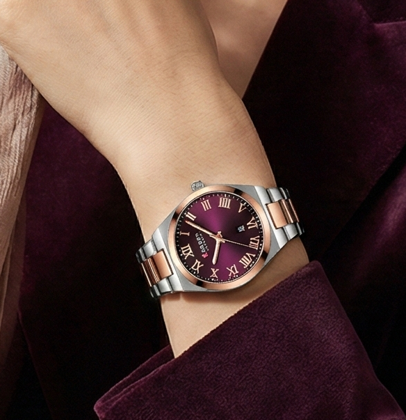 Women Stainless Steel Watch - Waterproof Analog Bracelet With Date Display