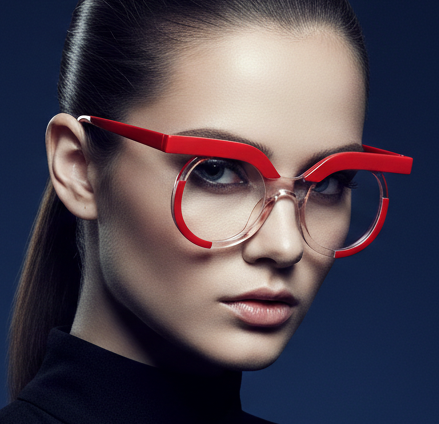 Blue Light Glasses - Women's Transparent Circular Acetate Eyeglasses Frame