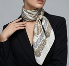 Amalfi Plaid Silk Scarf – 70x70 cm | Signature Style