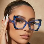 Oversized Cat-Eye Sunglasses – Contrast Frame by Adornity