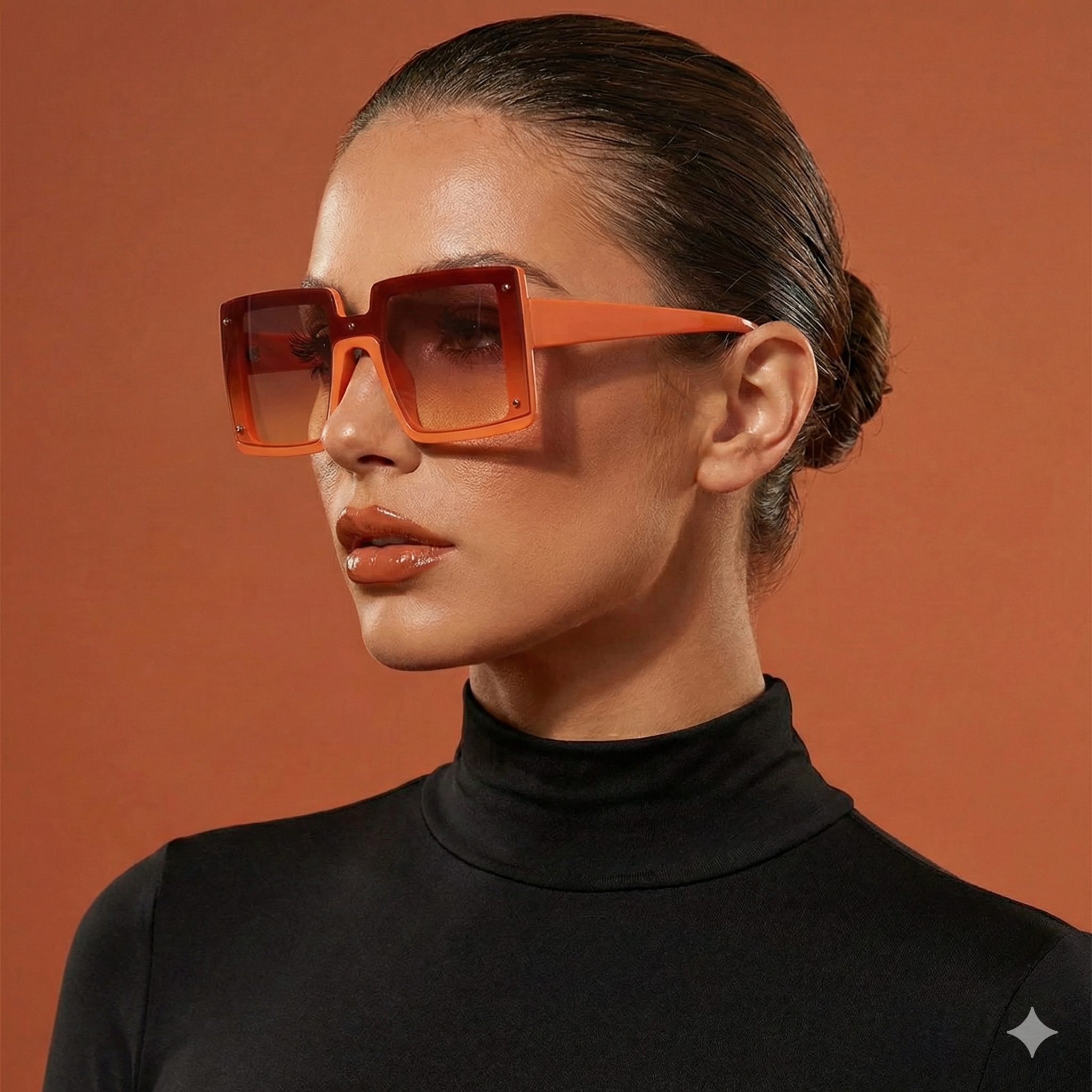 Oversized Square Sunglasses – Fashion Sunglasses With Gradient Polycarbonate Lenses