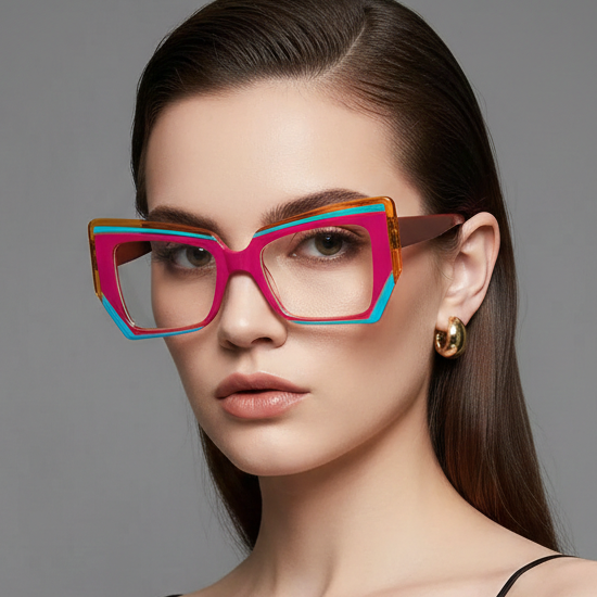 Blue Light Glasses - Women's Vintage Prescription Cat Eye Eyewear With TR90 Frame