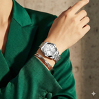 Stainless Steel Watch – Digital Dial Calendar by Adornity