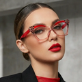 Cat Eye Reading Glasses – Retro Floral Color Block Readers for Women & Men +1.0 to +4.0 by Adornity