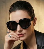 Geometric Square Sunglasses – Color Block UV400 by Adornity