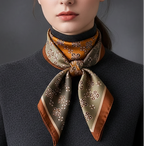 Silk Plaid Scarf – Timeless 70x70 Wrap by Adornity