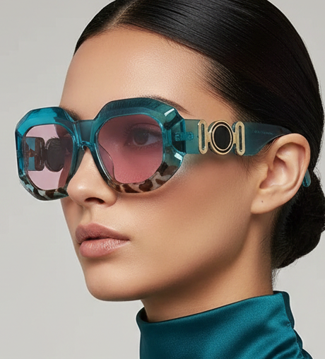 Vintage Oversize Sunglasses – Trendy Rectangle Eyewear With UV400 Protection Glasses