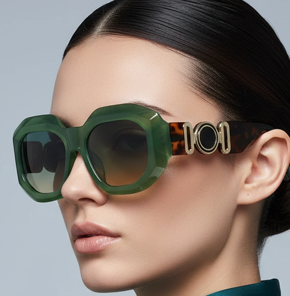 Vintage Oversize Sunglasses – Trendy Rectangle Eyewear With UV400 Protection Glasses