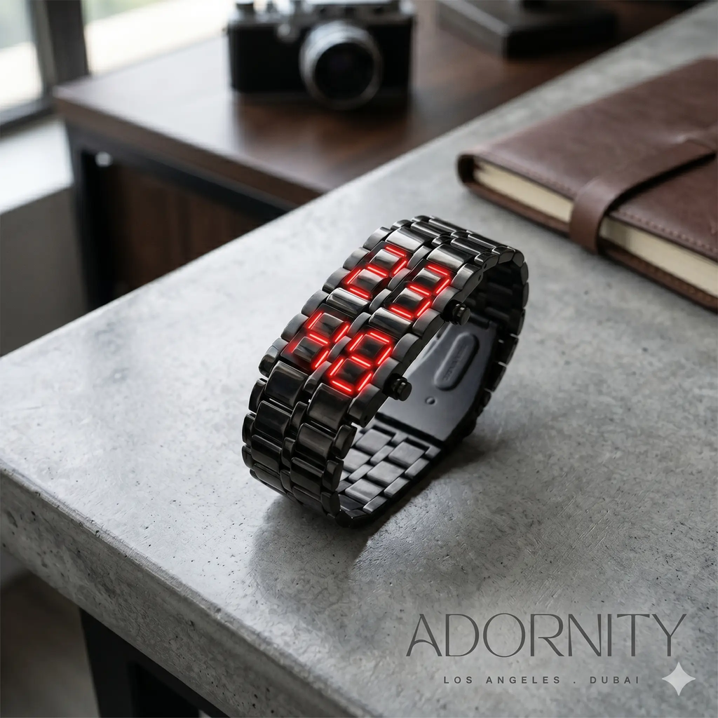 Wrist Watch Full Metal Lava Collection Limited Edition by Adornity