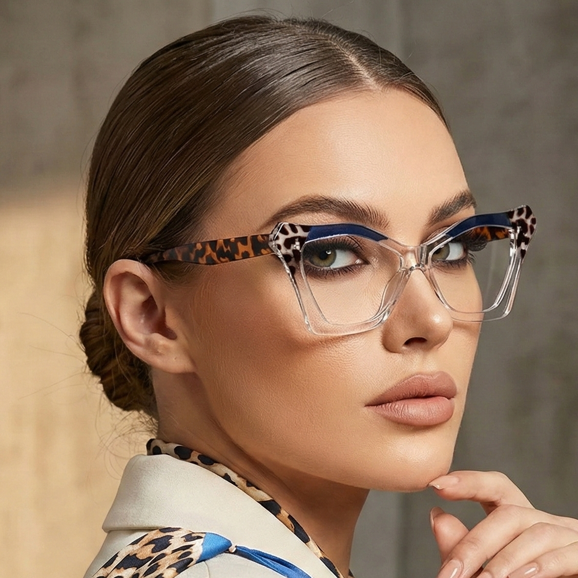 Cat Eye Reading Glasses – Retro Floral Color Block Readers for Women & Men +1.0 to +4.0