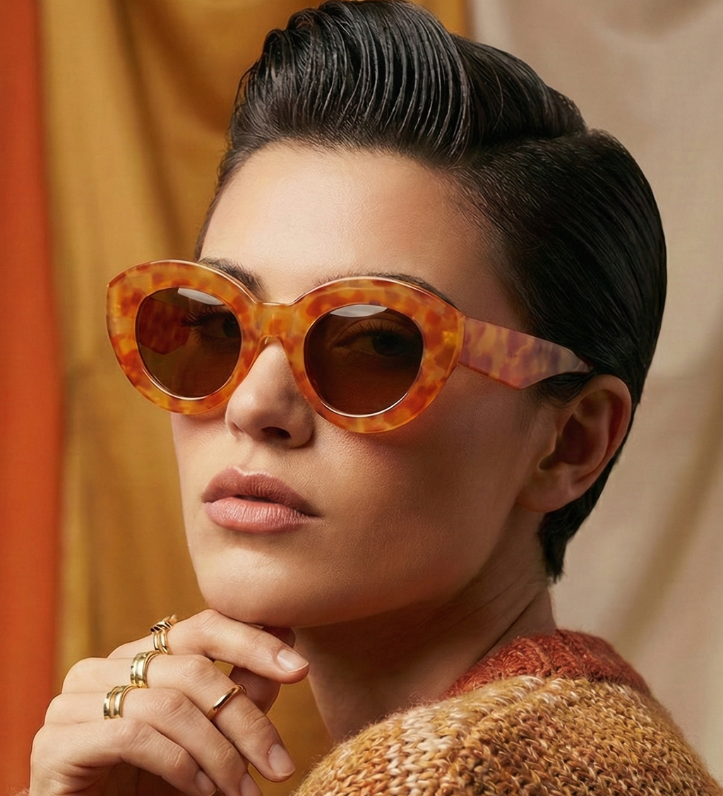 Oversized Sunglasses – Bold Cat-Eye Frame by Adornity