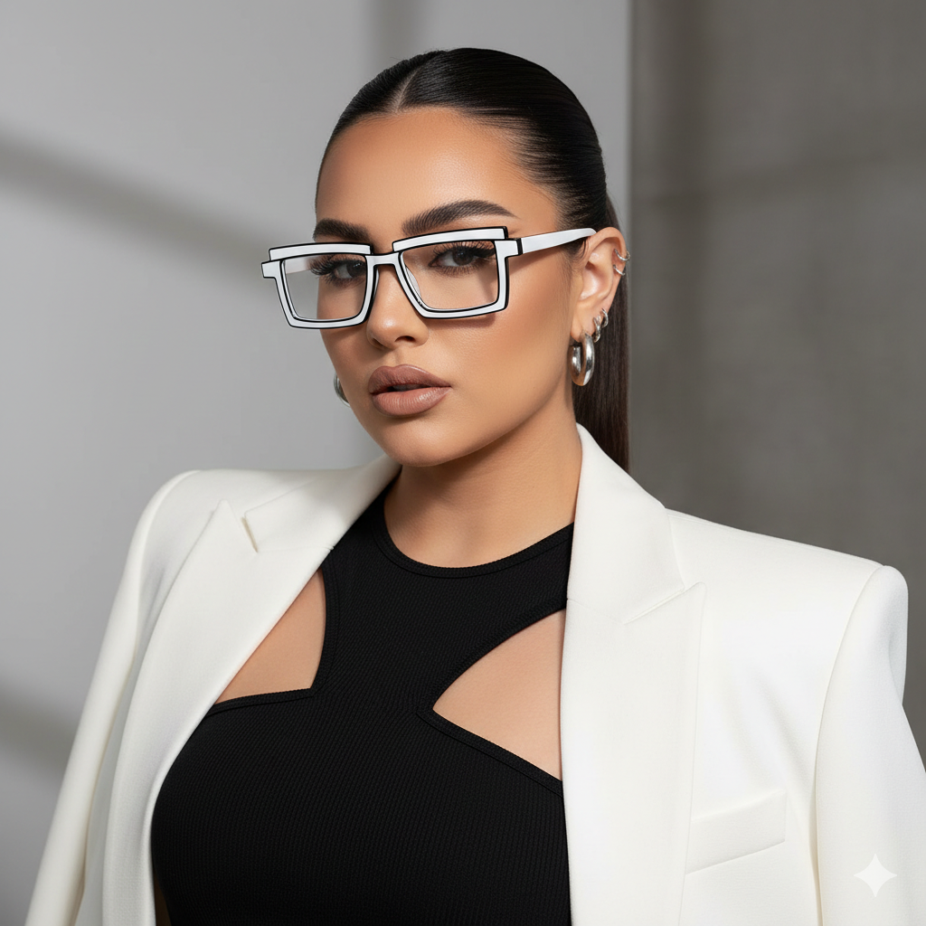 Anime Cosplay Glasses - Square Frame Clear Lens Candy Color Eyewear For Men & Women