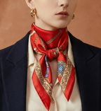Silk Plaid Scarf – Timeless 70x70 Wrap by Adornity