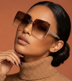 Black Square Sunglasses – Korean Style Classic Big Shades with UV Protection by Adornity