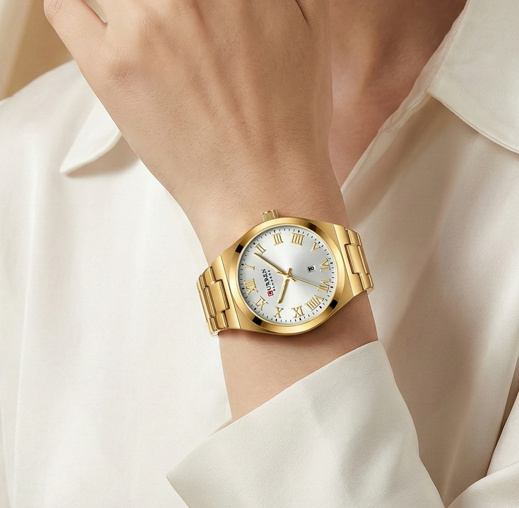 Luxury Quartz Watch - OLEVS Women's Stainless Steel Wristwatch with Digital Dial Calendar