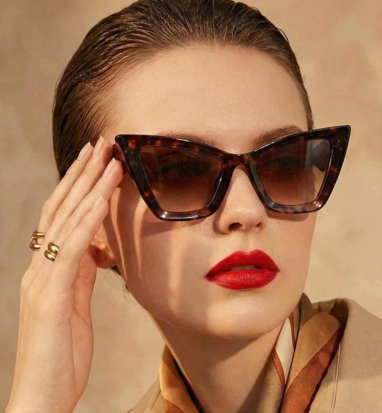 Oversized Cat Eye Sunglasses – Vintage Frame Glasses With UV400 Protection