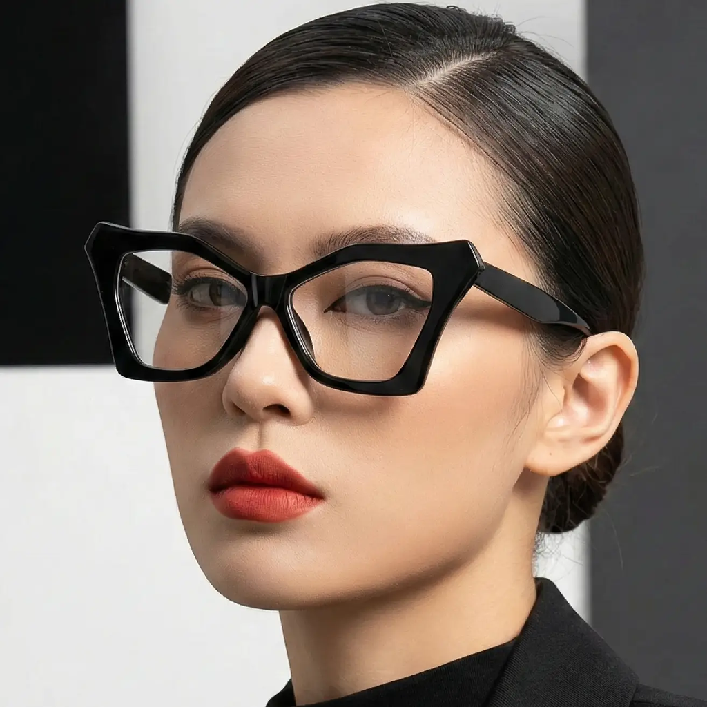 Cat Eye Reading Glasses – Retro Floral Color Block Readers for Women & Men +1.0 to +4.0 by Adornity