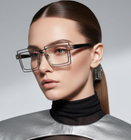 Anime Cosplay Glasses - Square Frame Clear Lens Candy Color Eyewear For Men & Women