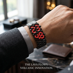 Wrist Watch Full Metal Lava Collection Limited Edition by Adornity