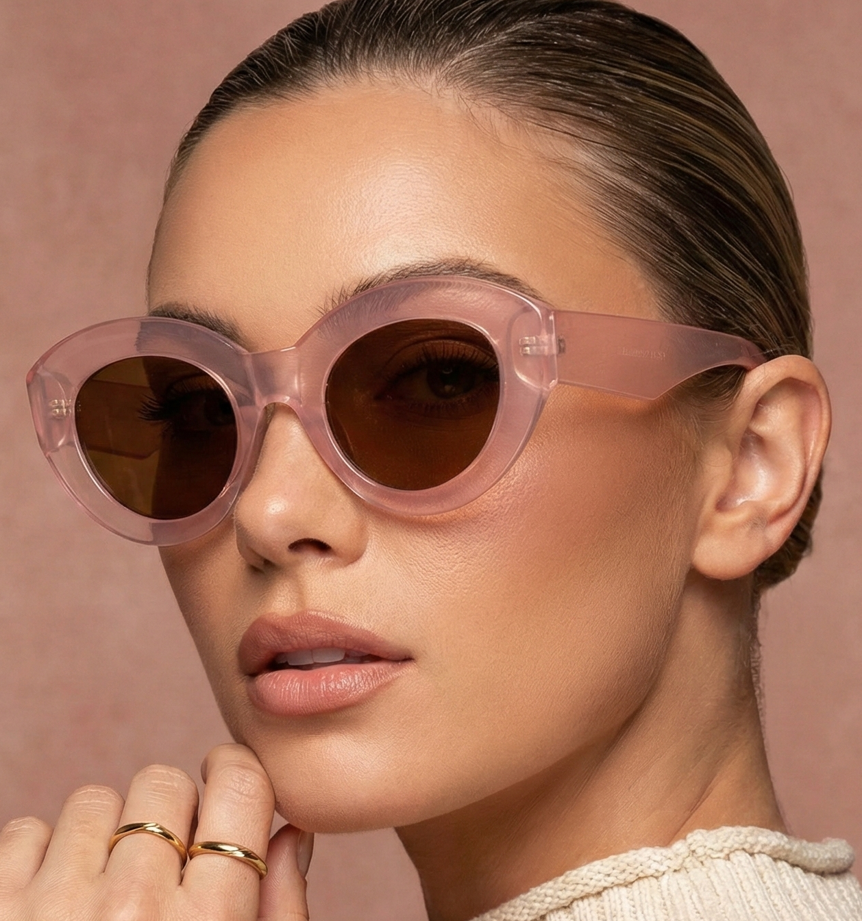 Oversized Sunglasses Women – Retro Thick Frame Cat Eye UV400 Protection Eyewear