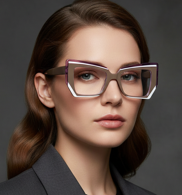 Blue Light Glasses - Women's Vintage Prescription Cat Eye Eyewear With TR90 Frame