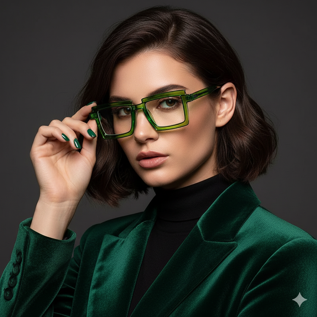 Anime Cosplay Glasses - Square Frame Clear Lens Candy Color Eyewear For Men & Women