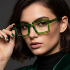 Anime Cosplay Glasses - Square Frame Clear Lens Candy Color Eyewear For Men & Women