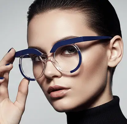 Round Transparent Blue Light Glasses – Minimal Frame by Adornity