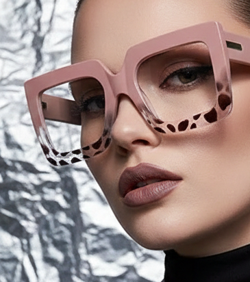 Women's Reading Glasses | Geometric Retro Square Frames With Transparent Lenses