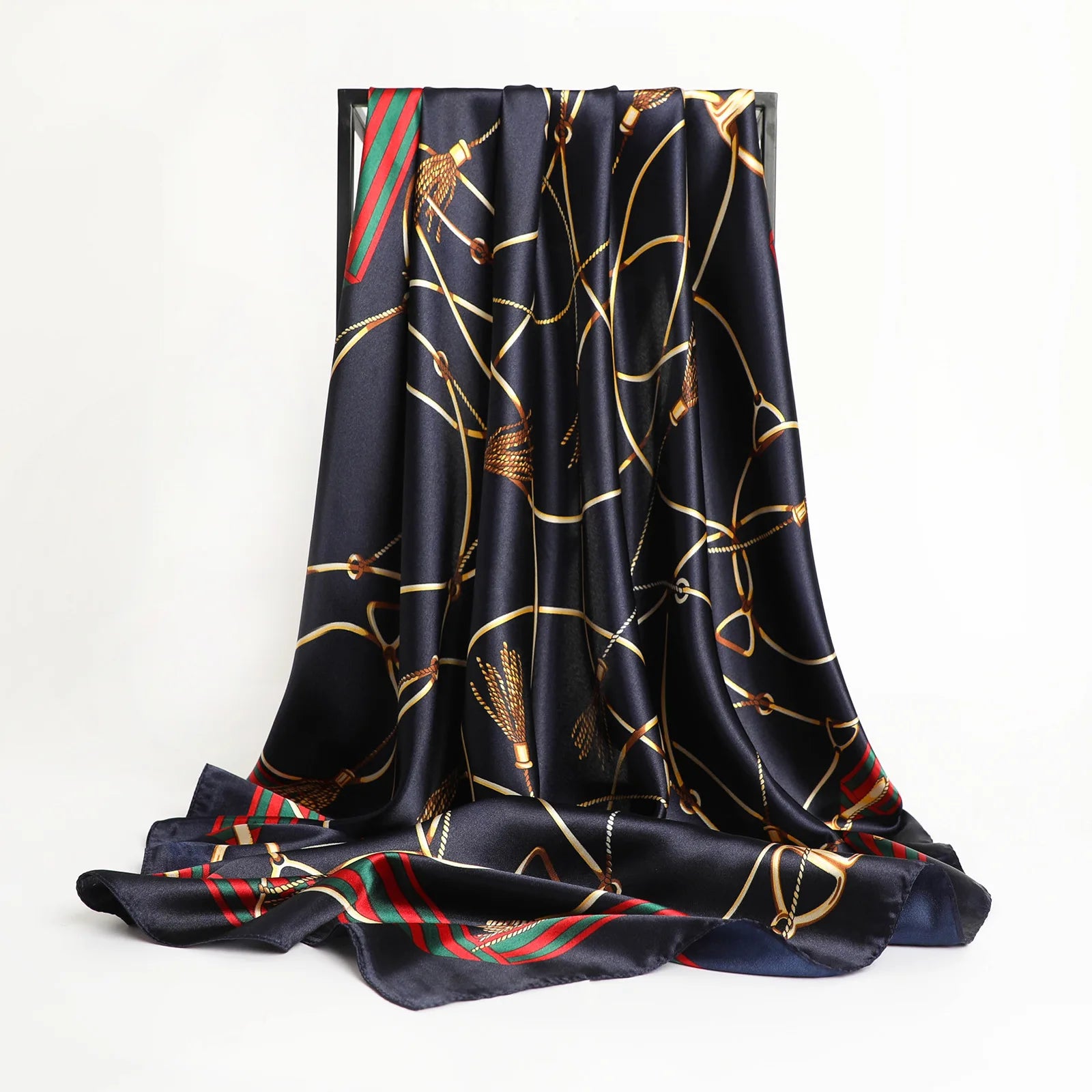 Silk Square Scarf - Lightweight Satin Hijab Wrap & Fashion Neckerchief