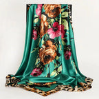 Elegant Silk Square Scarf – Satin 90x90 cm by Adornity