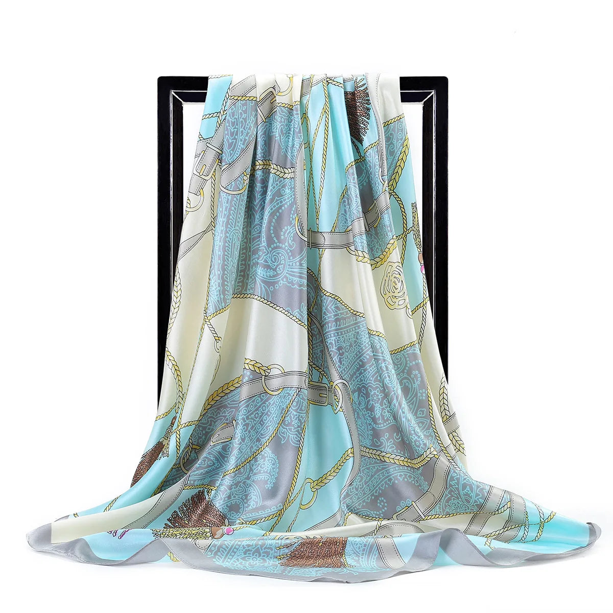 Silk Square Scarf - Lightweight Satin Hijab Wrap & Fashion Neckerchief