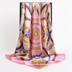Silk Square Scarf – 90x90 Satin Wrap