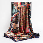 Silk Square Scarf – 90x90 Satin Wrap