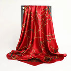 Silk Square Scarf – 90x90 Satin Wrap