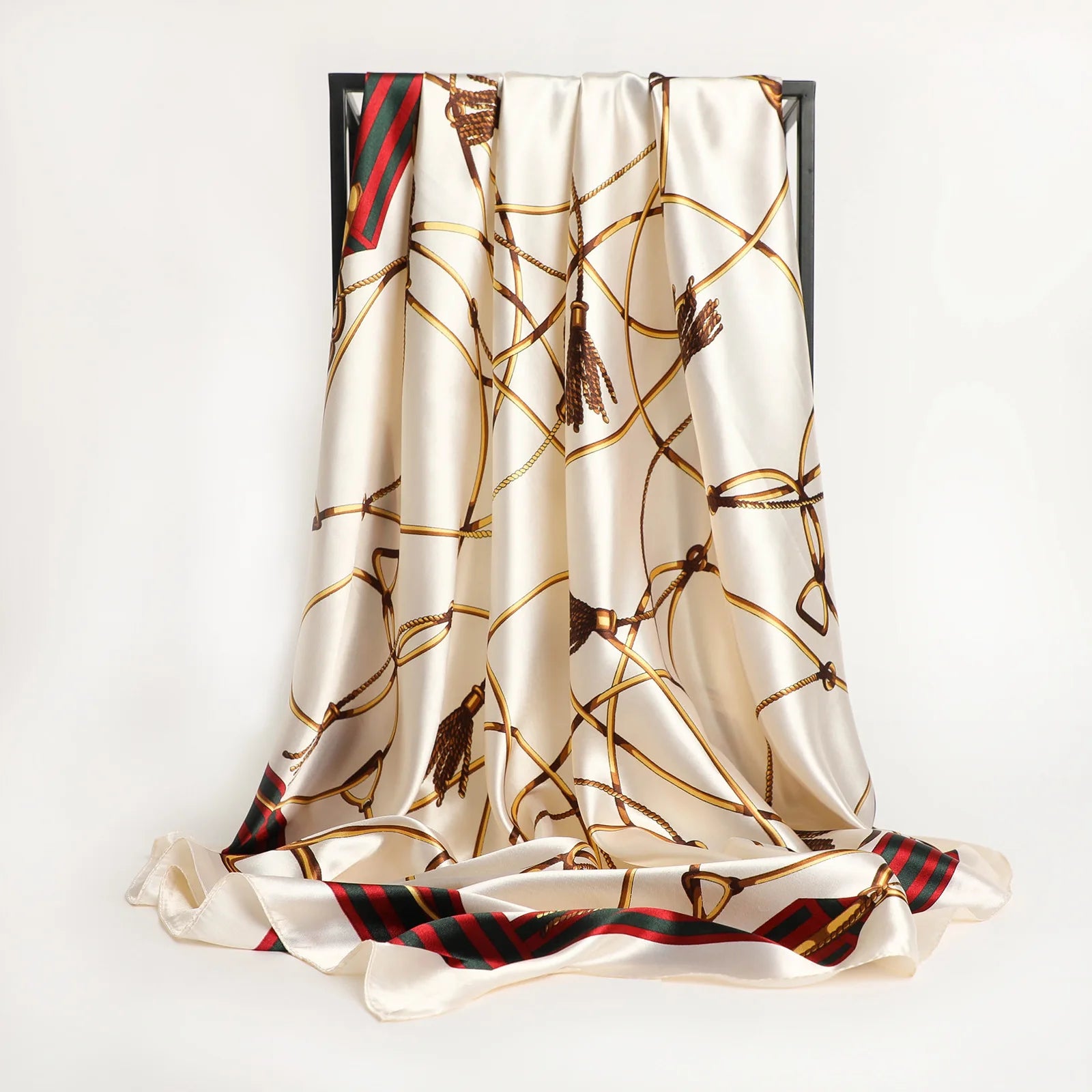 Silk Square Scarf - Lightweight Satin Hijab Wrap & Fashion Neckerchief