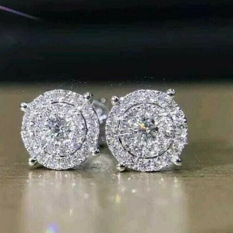 Exquisite Modern Cubic Zirconia Stud Earrings