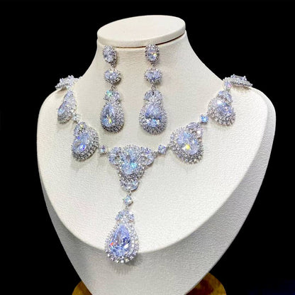 Regal Cubic Zirconia Wedding Bridal Jewelry Set